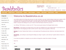 Tablet Screenshot of beadaholics.co.uk